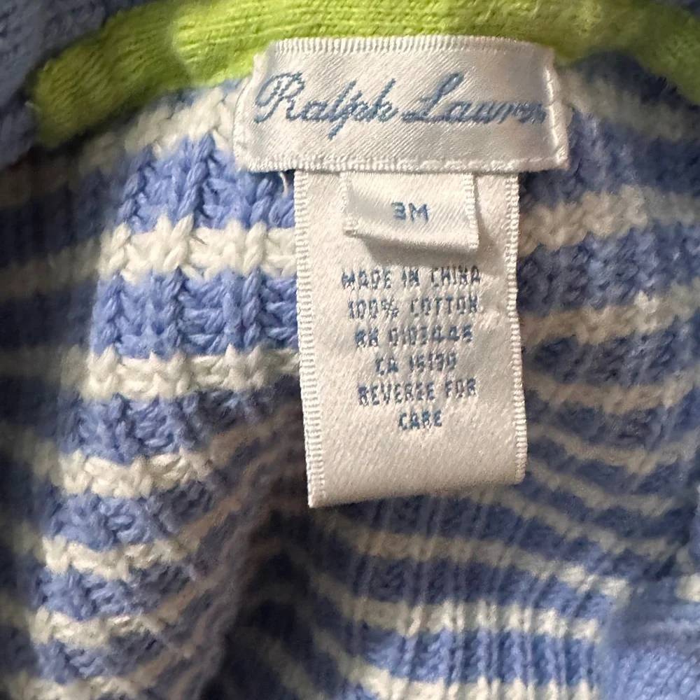 Ralph Lauren 3 months cardigan sweater 100% cotton